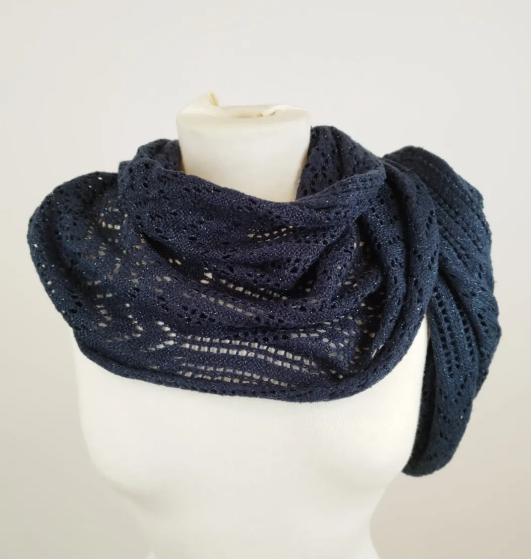 Glitzernder Infinity-Strickschal - bemustert / ca. 180cm  – Bild 2