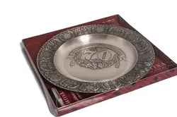 Wandteller aus Zinn zum 70er - Bild 3