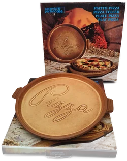 2 Stk. Pizzateller, 70er, Vintage, Ton - Bild 1