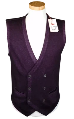 Vintage Gran Sasso Herrenweste lila Gr. 48