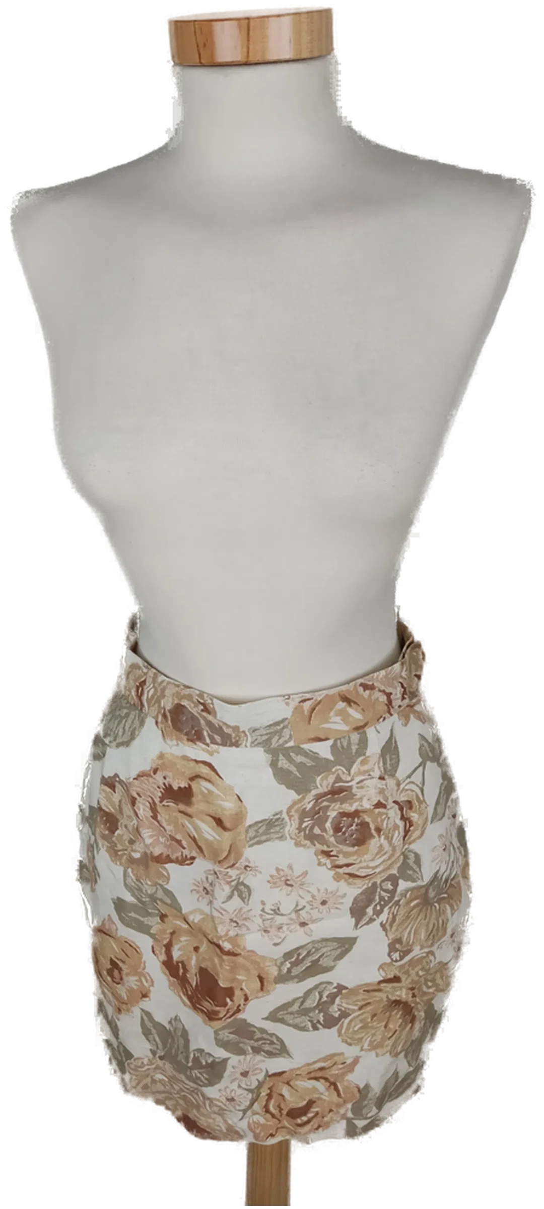 Rock "Aigner", kurz, beige mit Muster, Größe 36 – Bild 1
