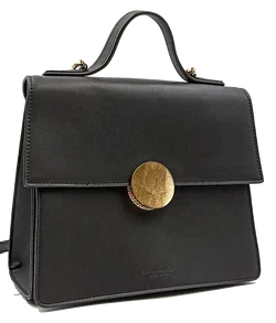 Seidenfeld Damen Ledertasche schwarz