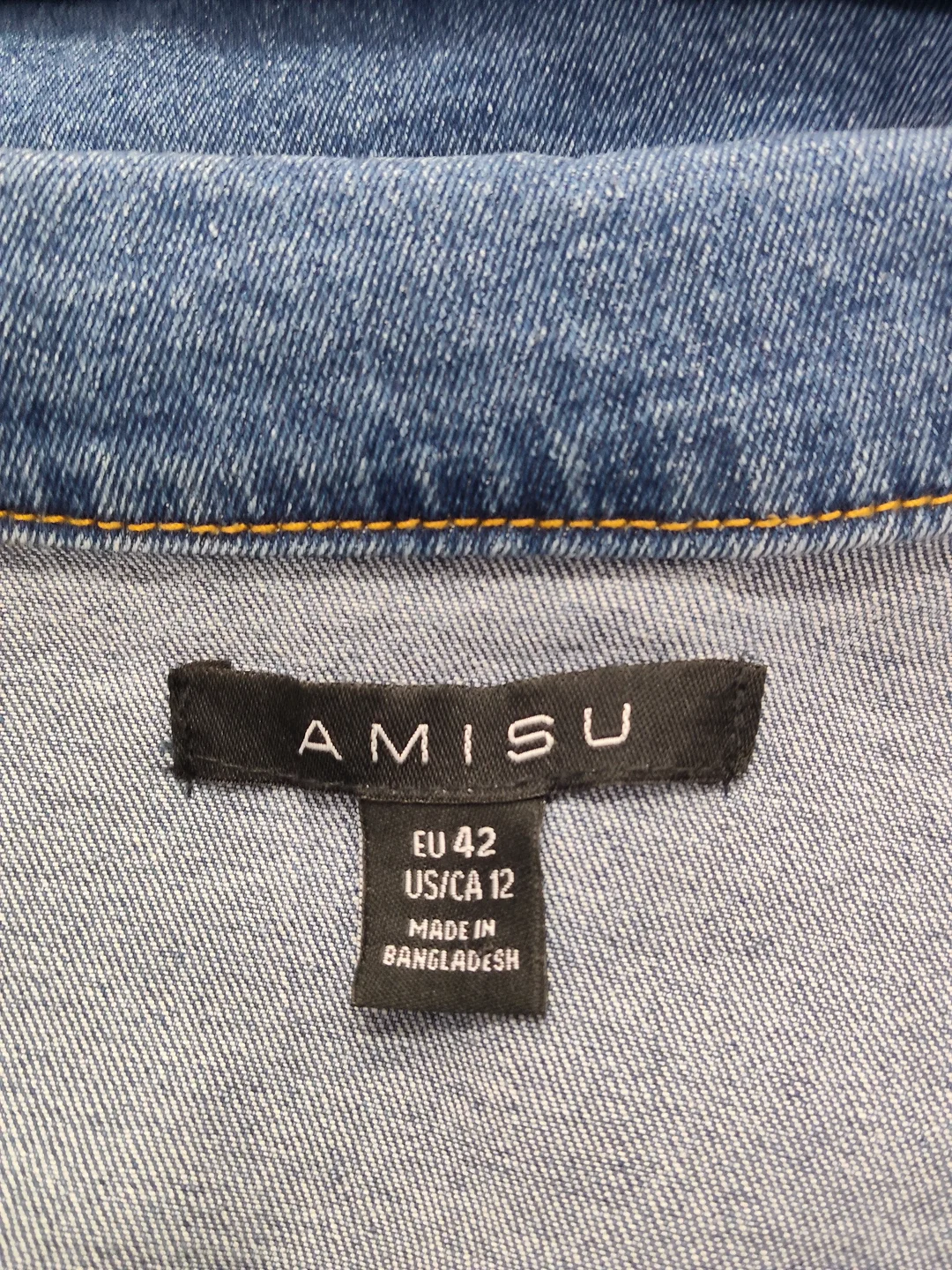 AMISU Jeanskleid Damen Gr. 42 in Blau | Denim-Klassiker – Bild 4