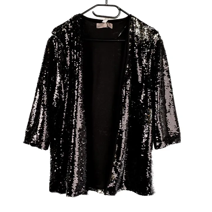Vero Moda Pailetten Gun Metal Blazer Gr. XL - Bild 4