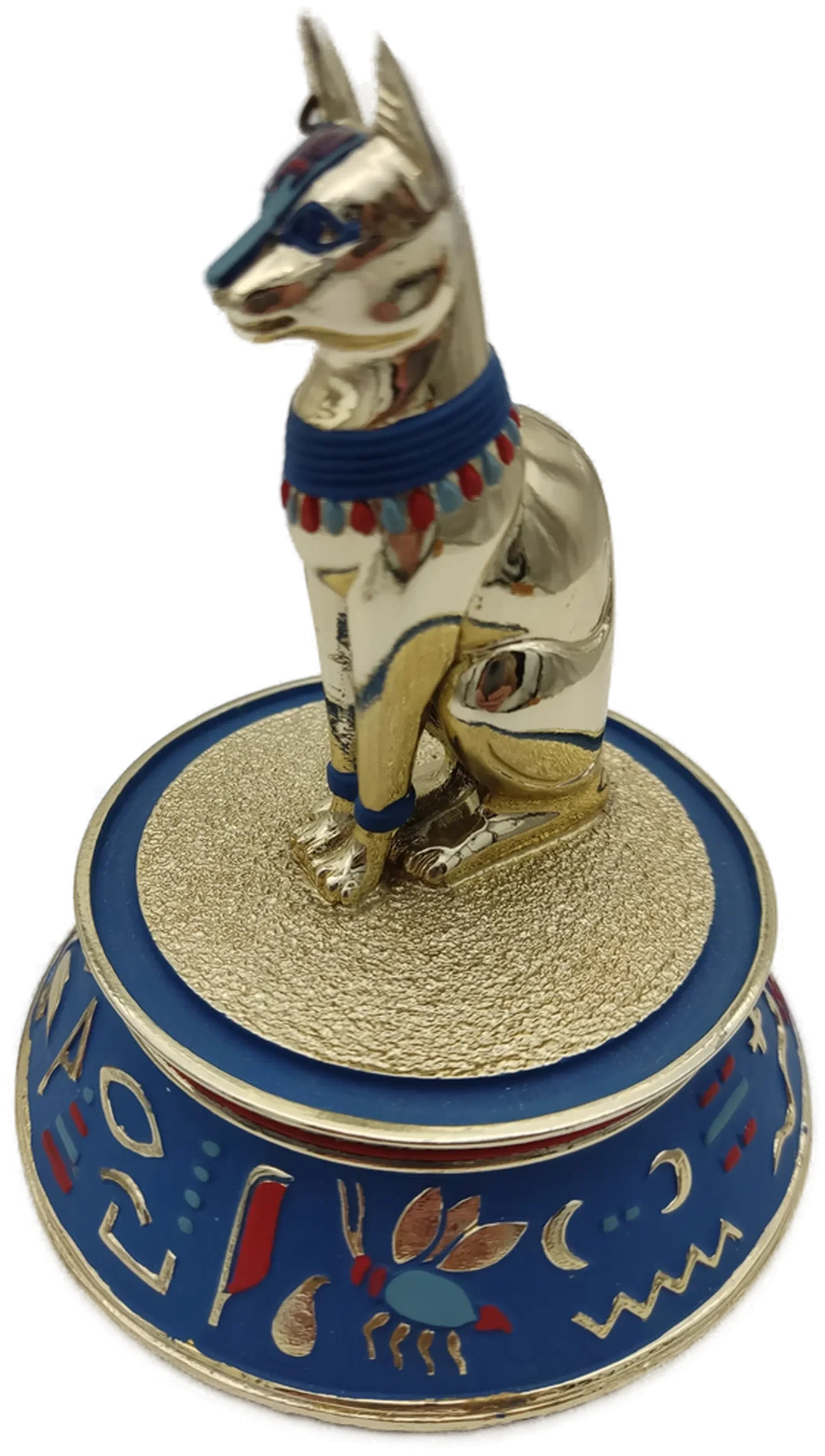 'The sacred  bast cat' Porzellan mit Glaskuppel & Zertifikat von Franklin Mint | Ägyptischer Schatz – Bild 9