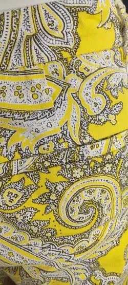 Christian Berg 7/8 Hose Gr. 40 in gelb-schwarz-weiß - Sommermuster - Bild 4