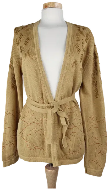 Jones Damen Wickelweste cappucinofarben mit Stickerei - Gr. 44/XXL - Bild 1