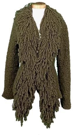 Marc Cain Vintage Strickjacke olivgrün Gr. M