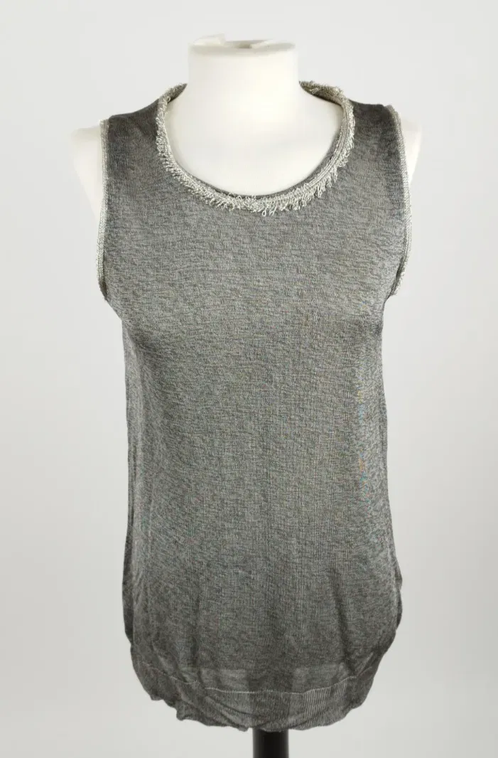 Luisa Cerano Ärmelloses Oberteil - 40, 73% Vsikose, 27% Metallisch - Bild 1
