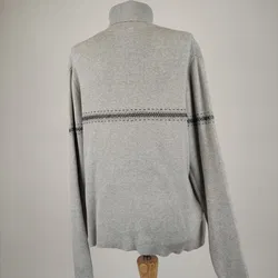 Eddi Bauer since 1920 Rollkragenpullover grau mit Streifenmuster  Unise - L/40 - Bild 2