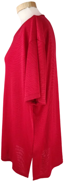 T-Shirt kurzarm mit Rundhalsausschnit, rot, Größe XXL - Bild 2