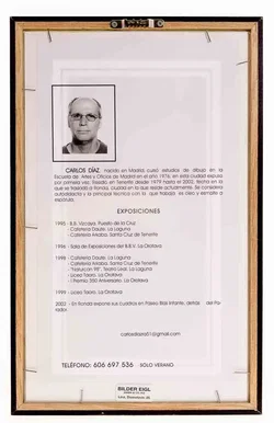 Carlos Diaz Wandbild – mediterrane Straßenszene, signiert, gerahmt - Bild 3