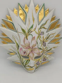 Venezianische Wandmaske aus Porzellan 37 x 43 cm - Bild 2