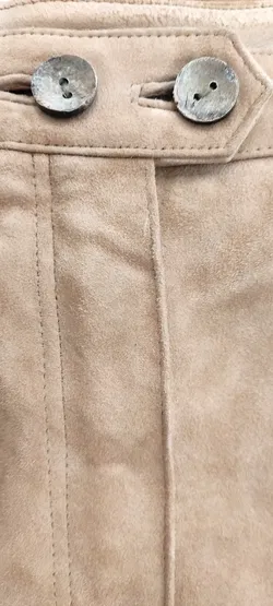 Meico Landhaus Look Herren Hose Rauleder beige Gr. 44 - Bild 3