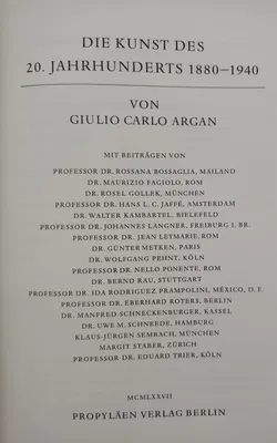 Propyläen Kunstgeschichte. Band 12: Die Kunst des 20. Jahrhunderts 1880-1940 - G.C. Argan - Bild 3