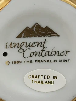 Goldener Salbenbehälter Porzellan & Zertifikat von Franklin Mint | Limitierte Rarität – Vorschau 10