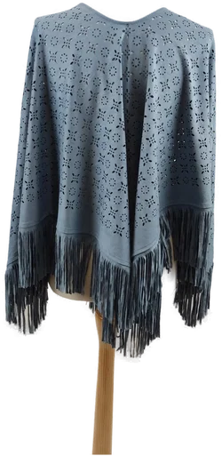 Poncho in Blau  – Vorschau 3