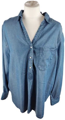 Denim-Bluse s.Oliver Gr. 44 Lyocell | Zeitloser Chic – Vorschau 1