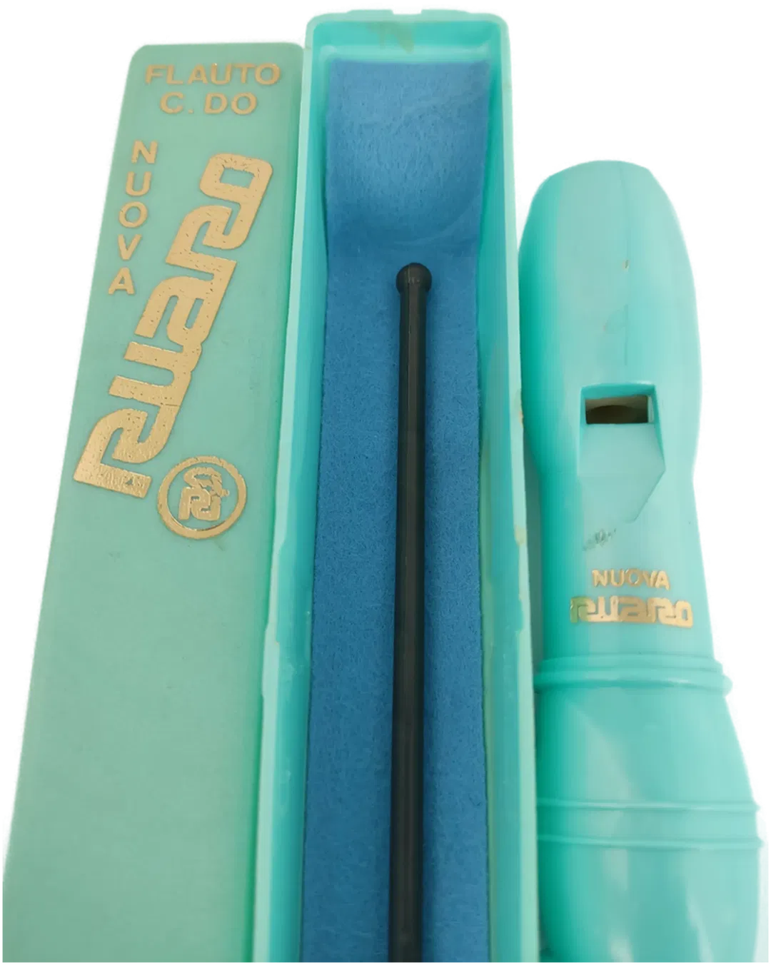 Blockflöte, barocke Griffweise, in TÜRKIS - Bild 1