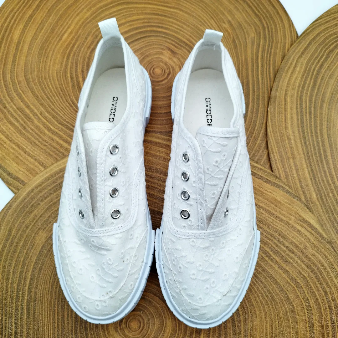 Halbschuhe H&M/Divided, weiß, Gr. 37 – Bild 2