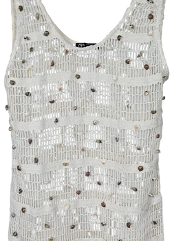 Zara Damen Midikleid, weiß - Gr. M  - Bild 3