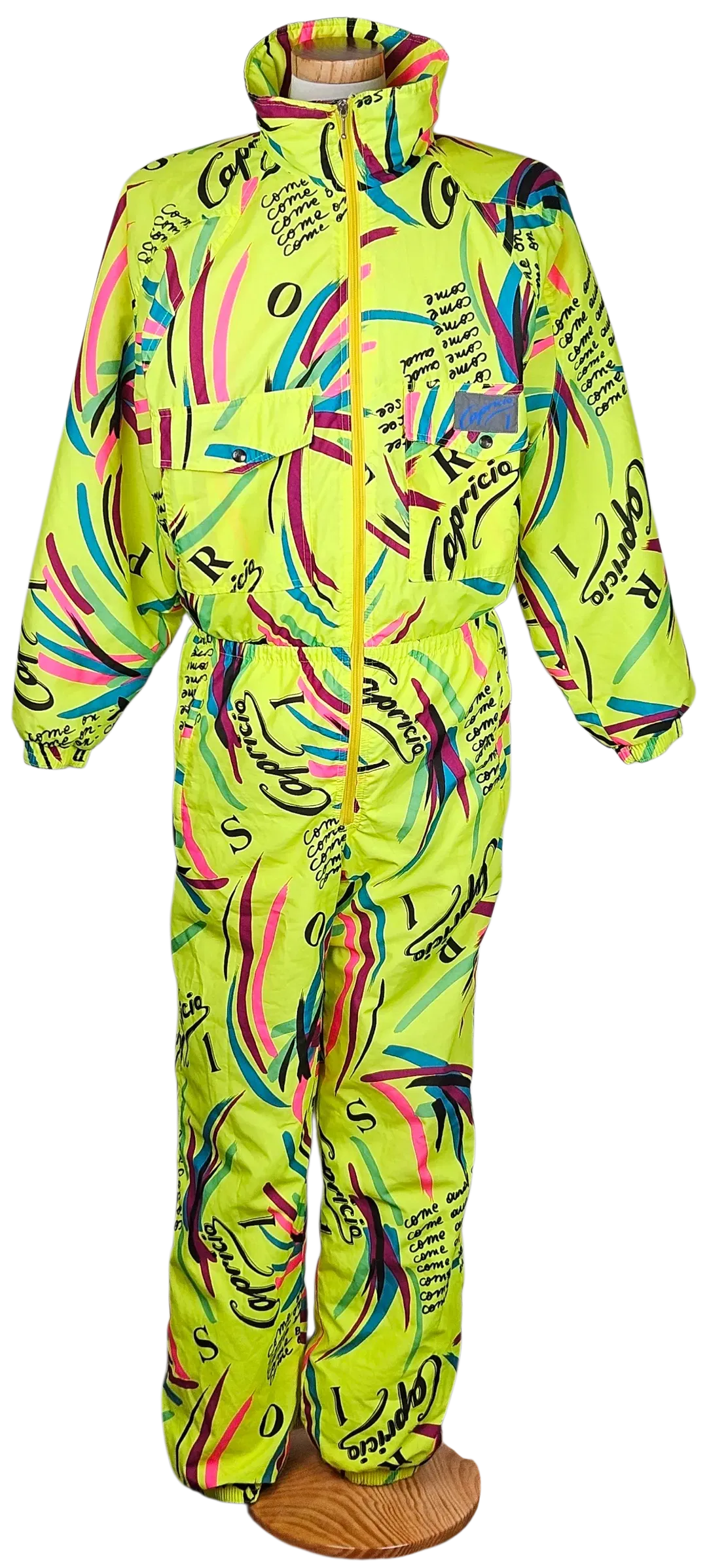 Capricio Vintage Herren Skianzug, gelb - L/XL (Made in Italy) - Bild 4