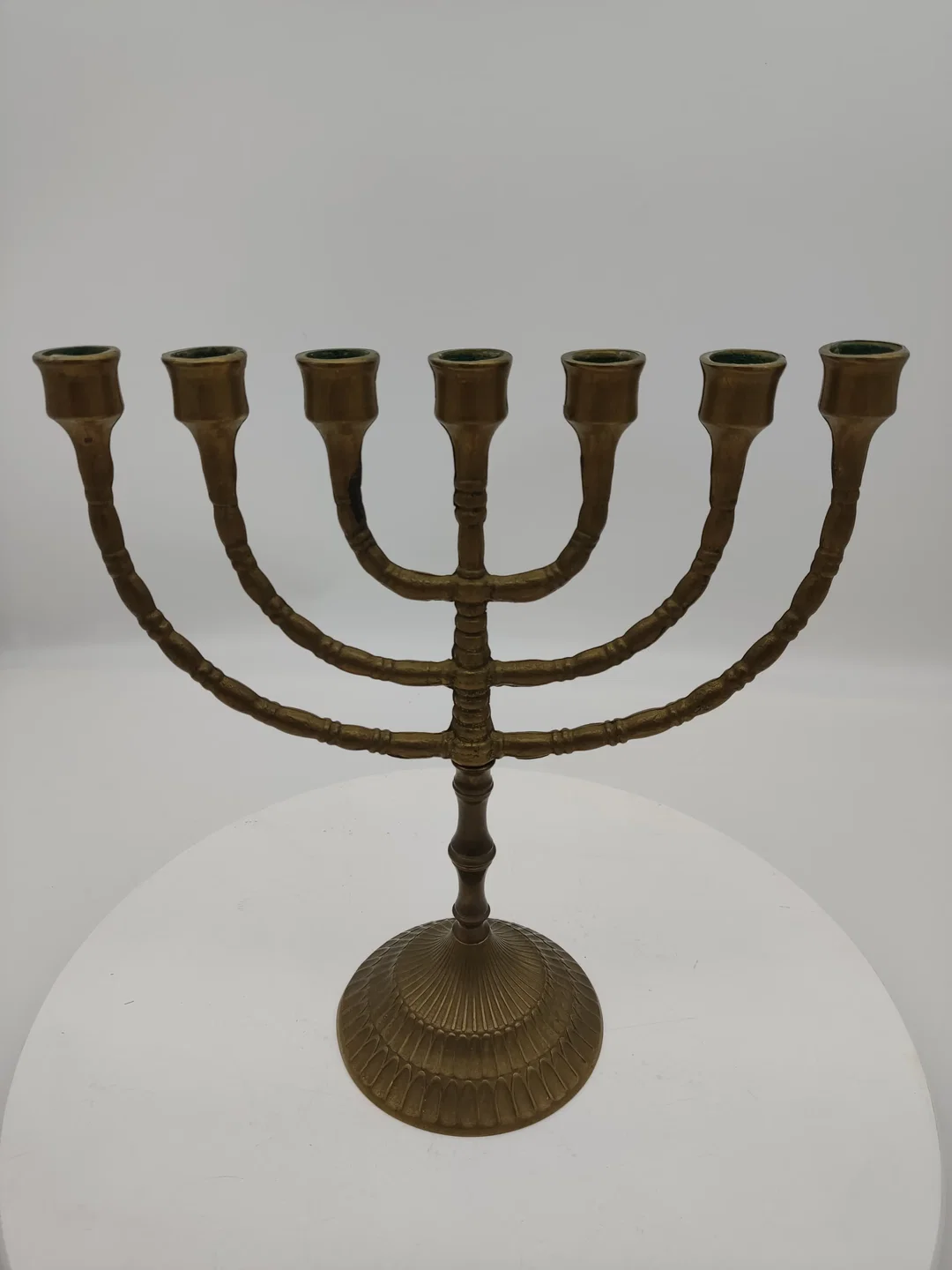 Menora-Kerzenständer aus Bronze, Breite 27cm, Höhe 29cm, Gewicht 1,026 kg - Bild 4