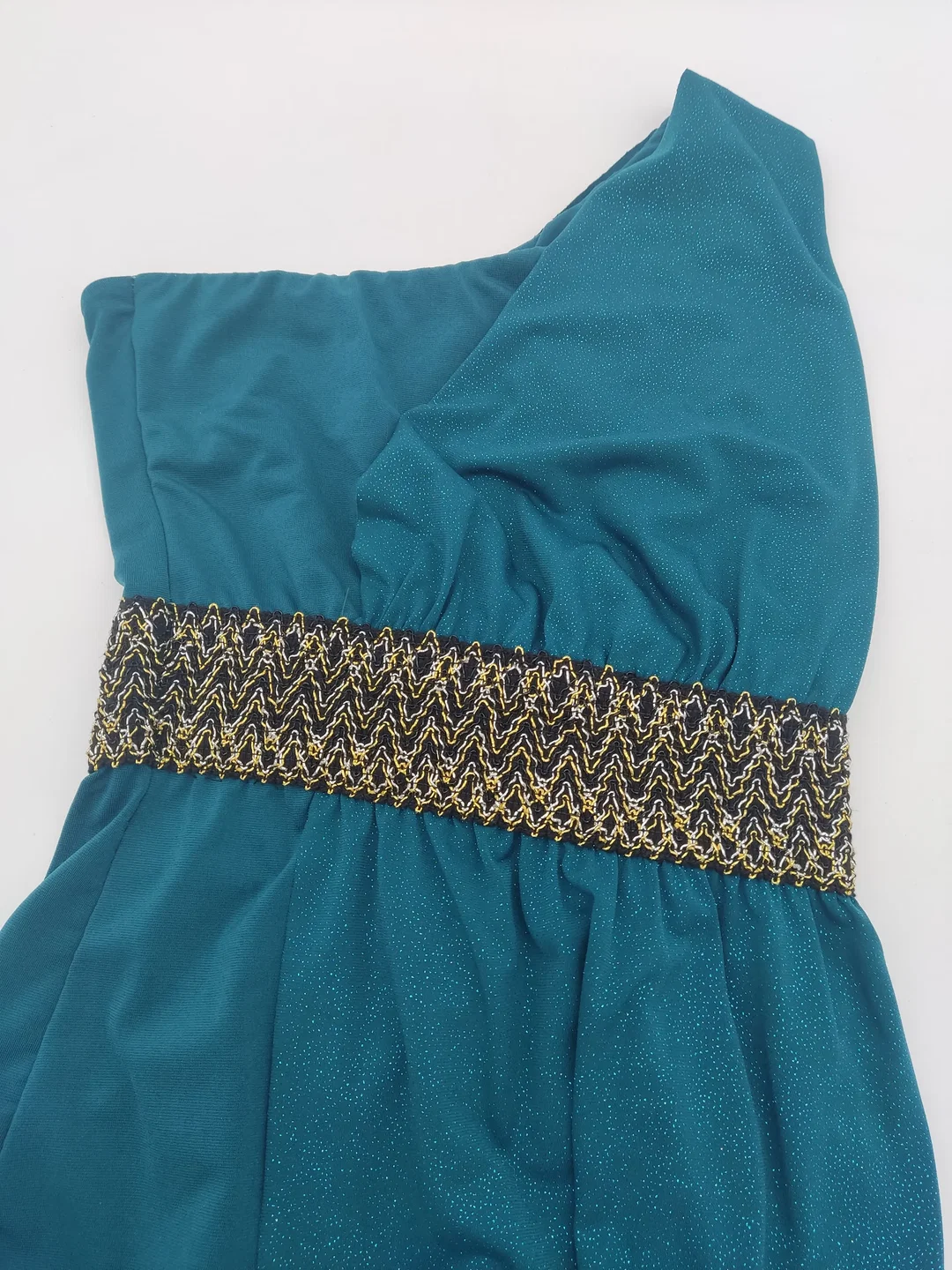 One shoulder Damen Kleid Petrol  Gr. 36/38 – Bild 3
