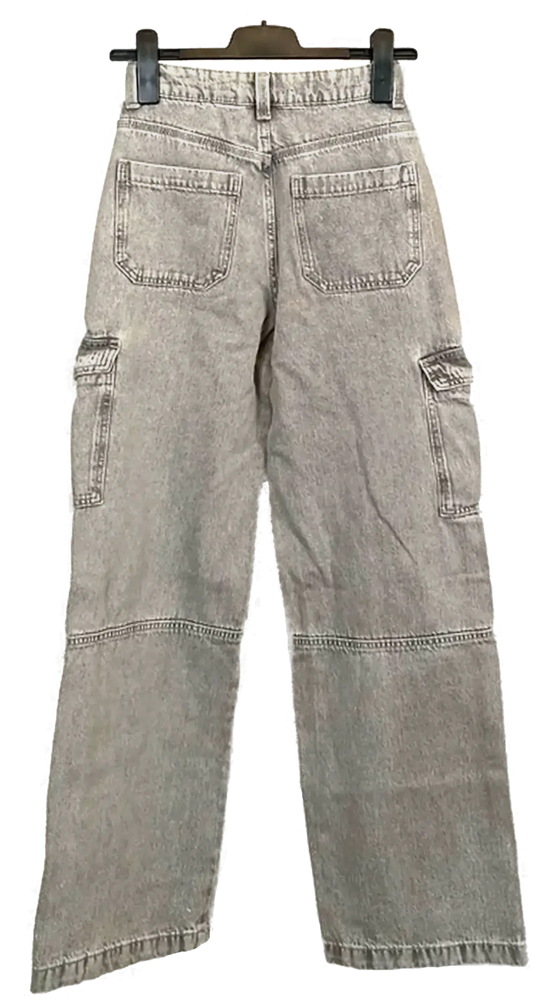 H&M Divided Damen Cargo Jeans grau Gr. EUR 32 / XS – Bild 2