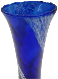 Vintage Glasvase Kobaltblau Höhe: ca 29,5cm  - Bild 4