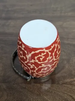 Vintage Porzellangefäß mit Metallgriff - Höhe inkl. Griff ca. 16 cm  - Bild 4