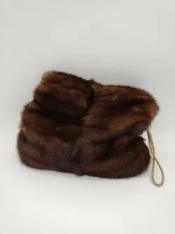 Vintage Damen Pelzmuff / Handwärmer braun - Bild 2