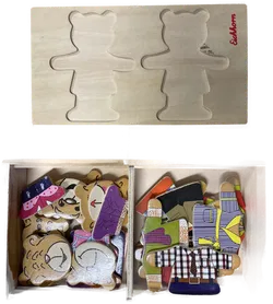 Ankleide Puzzle Bären aus Holz - ab 3 Jahren - Bild 2
