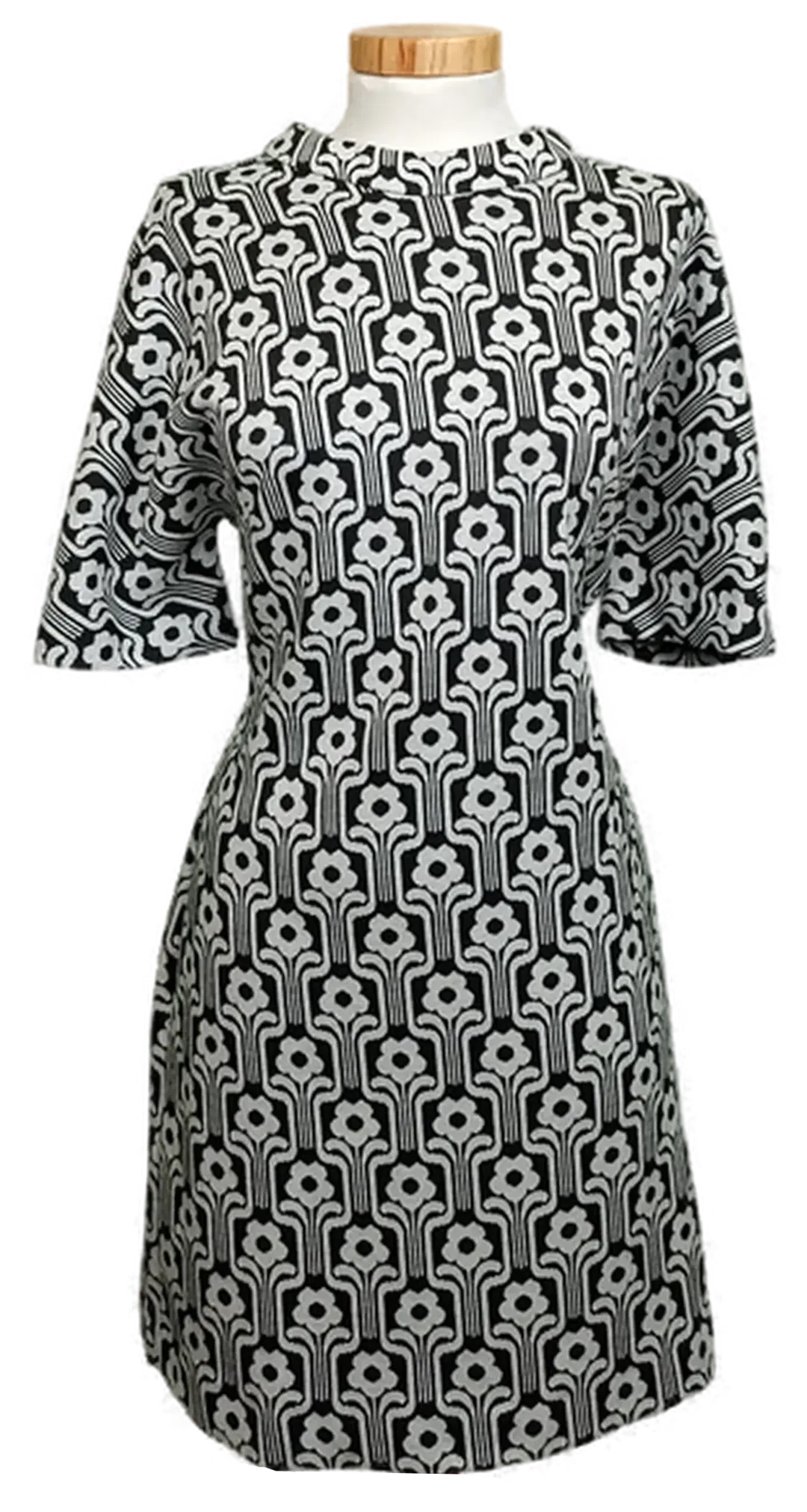 Desigual Damen Midikleid schwarz/weiß geblümt Gr. XL - Bild 1