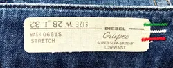 DIESEL Damen Jeans strech blau - Gr. 28 - Bild 3