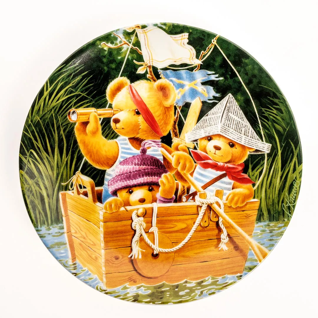 5 Stück Wand/Sammelteller „Teddy und seine Freunde“  – Bild 3
