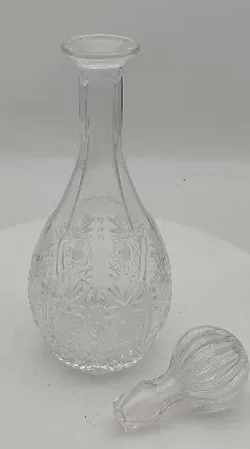 Geschliffene Bleikristallkaraffe, Höhe 34,5 cm – Vorschau 2