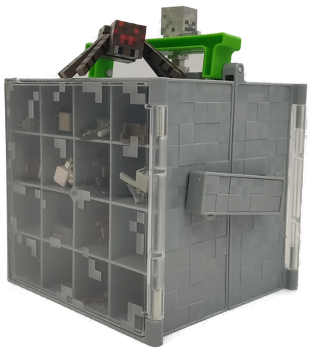 Minecraft Minifiguren-Sammelkoffer, Aufbewahrungswürfel, MATTEL, 20 Figuren – Bild 3