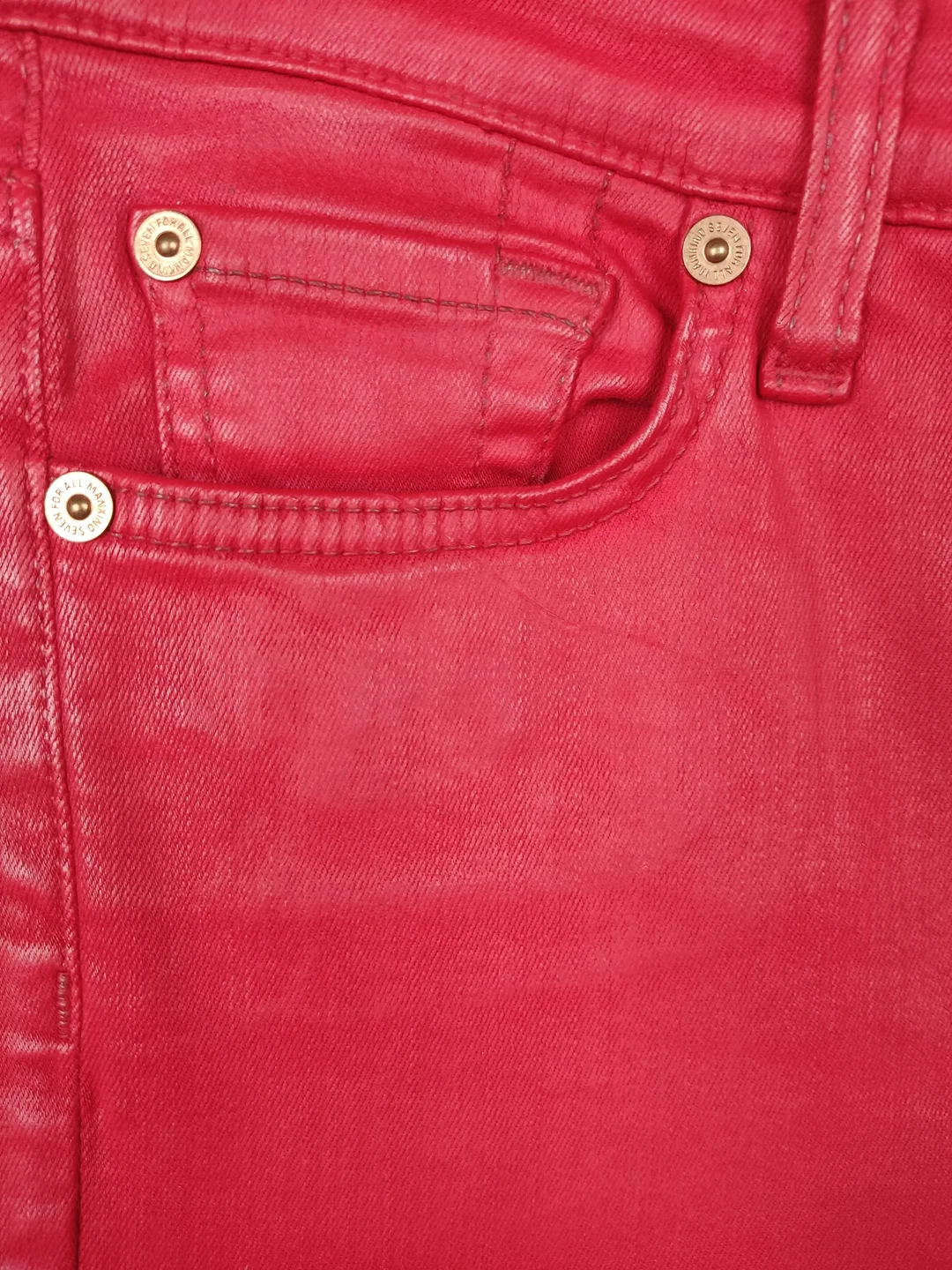 7 for all mankind Damenjeans rot - S-M / 36-38 – Bild 4