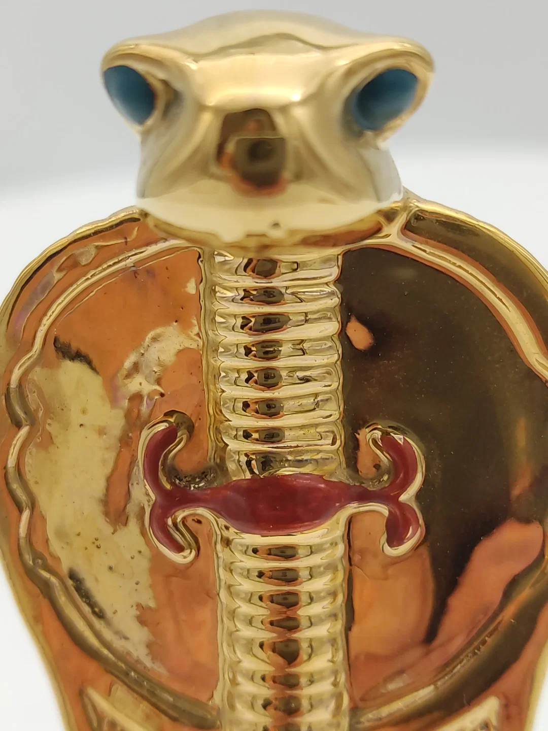 Goldene Cobra Porzellan & Zertifikat von Franklin Mint | Limitierte Rarität – Bild 7