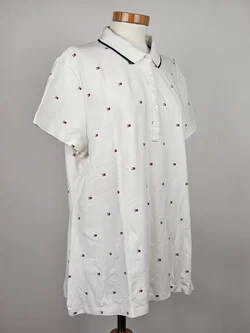 TOMMY HILFIGER Damen Poloshirt, weiß - Gr. XXL  - Bild 2
