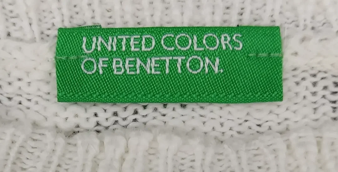  United Colors of Benetton Kinderpullover weiß gemustert Gr. 3XL  – Bild 3