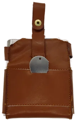 Golfer's Flachmann-Set mit Ledertasche und 4 Golf-Tees - Bild 3