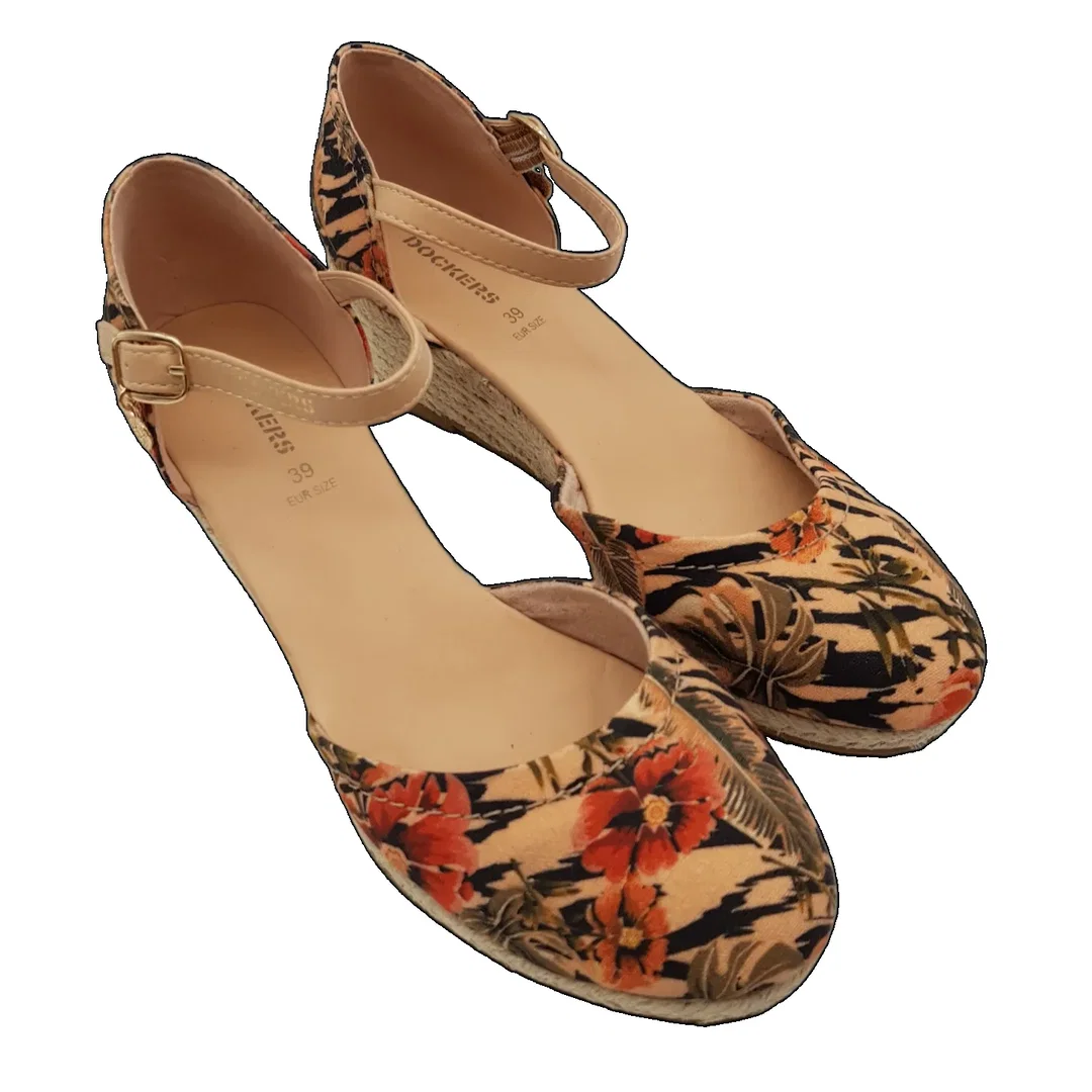 Dockers Damen Riemchen Keilpumps, multicolor - Gr. EU 39 – Bild 3