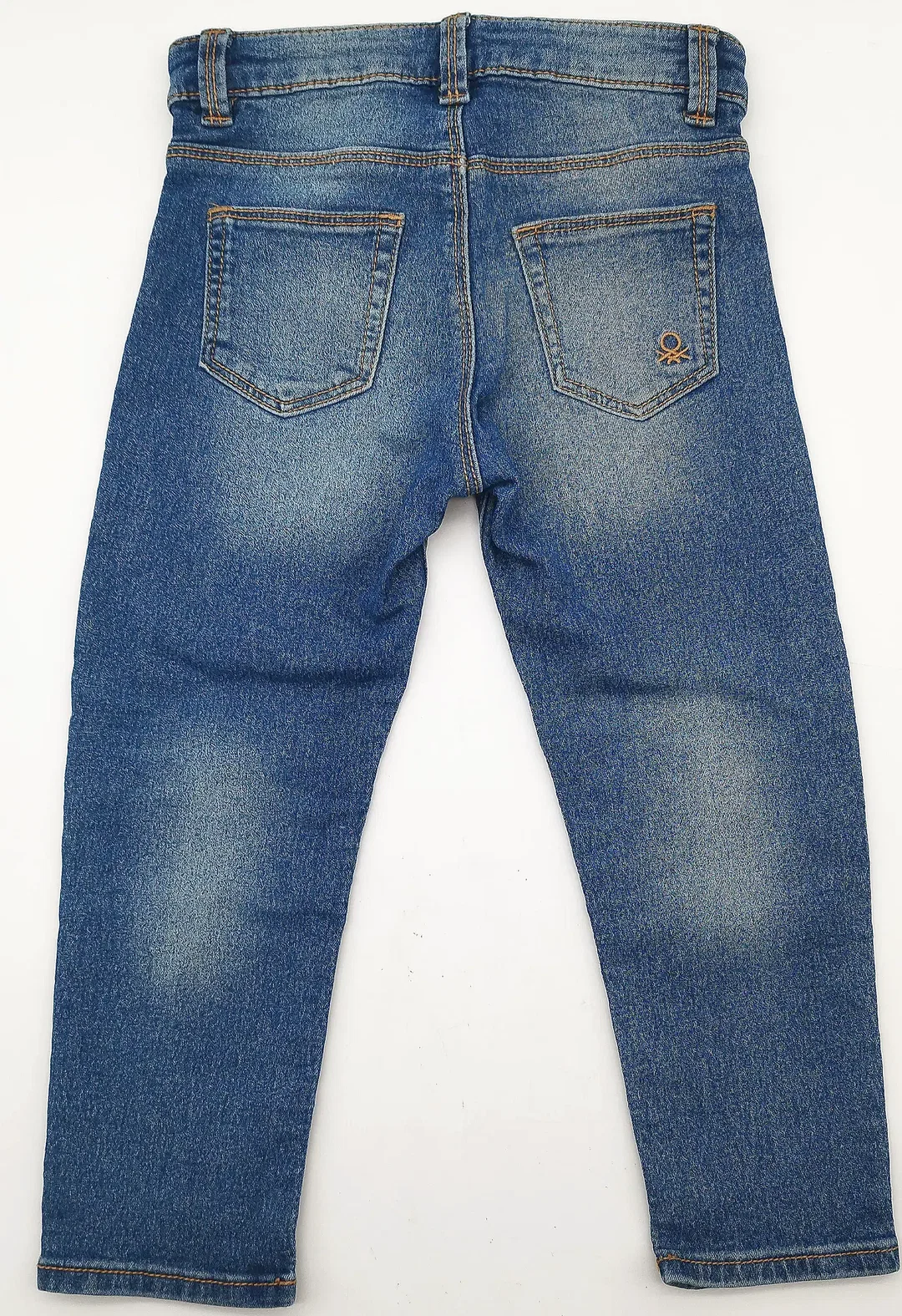 United Colors of Benetton, Kinder Jean, Gr. 98, blau  - Bild 1