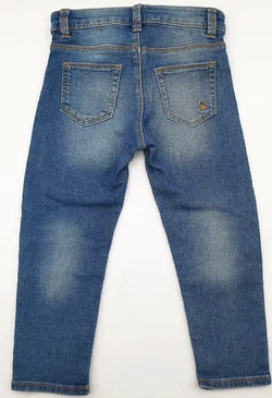 United Colors of Benetton, Kinder Jean, Gr. 98, blau  - Bild 1