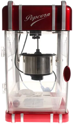 Retro-Popcornmaschine, rot/silber — Tischgerät, Höhe ca. 43,5 cm — mit Messlöffel & Anleitung - Bild 2