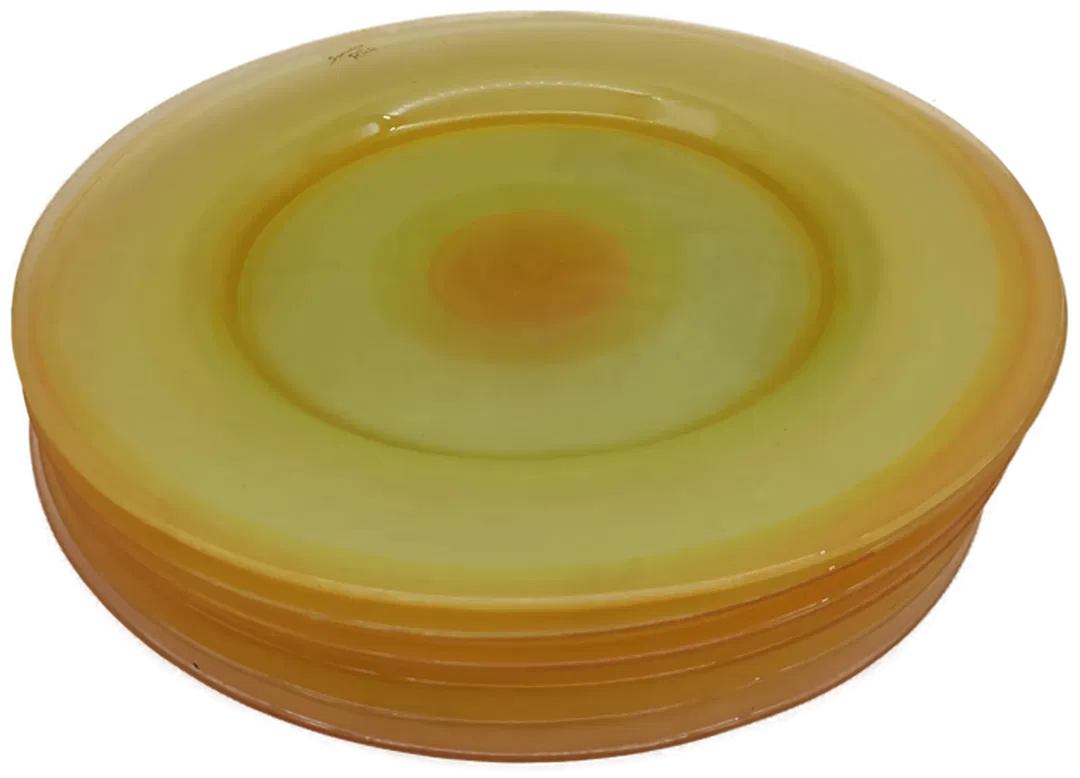 Sandra Rich Designer oranger/transparenter Teller  - Bild 4