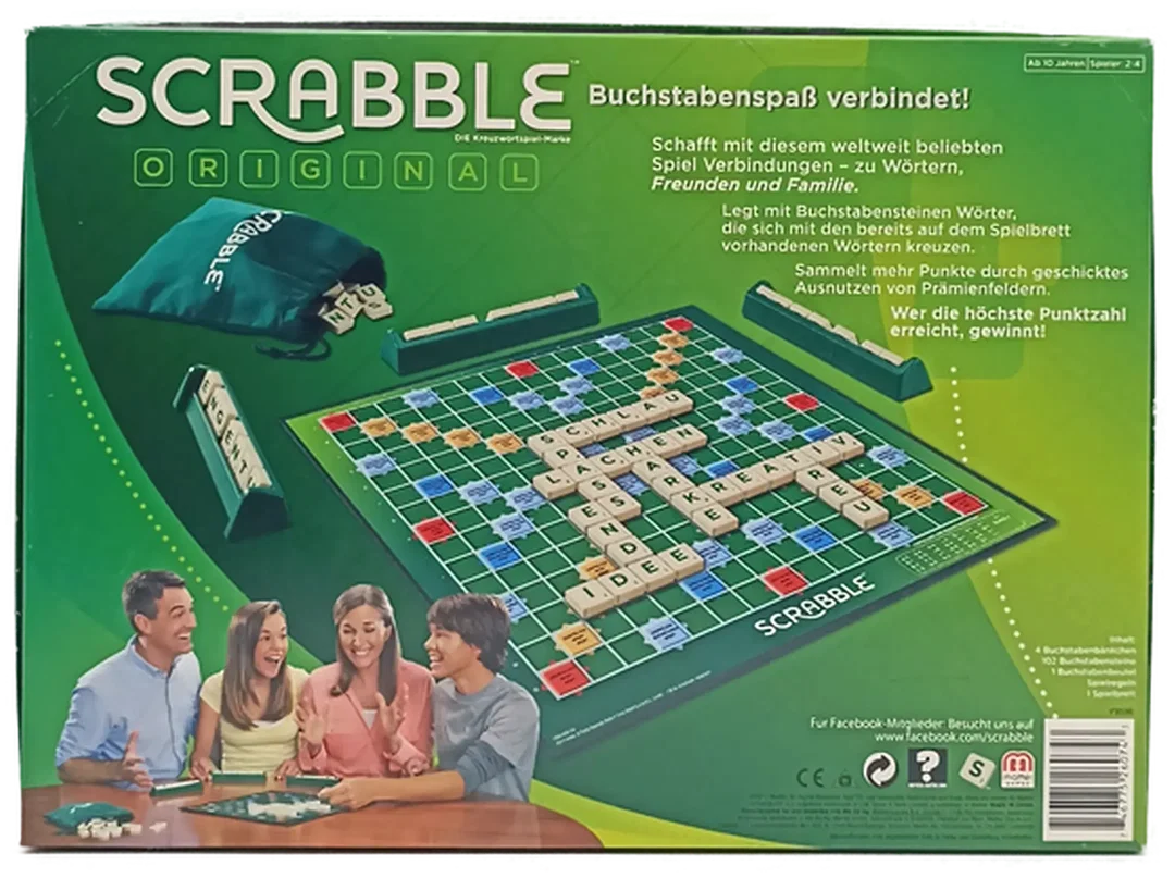 Mattel Games Scrabble Original – Das klassische Kreuzworträtsel-Brettspiel – Bild 3
