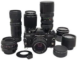 PRAKTICA B200 ELECTRONIC - analoge Kamera - inkl. verschiedene Objektive  - Bild 1